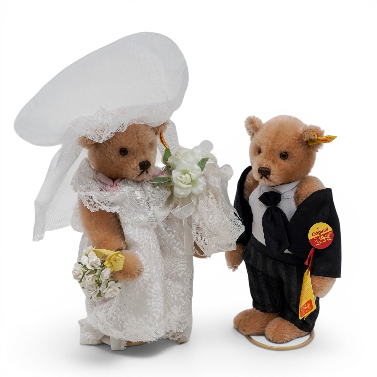 (2pc) Steiff "Wedding Party" Bride & Groom Teddy Bear Set (1 of 9)