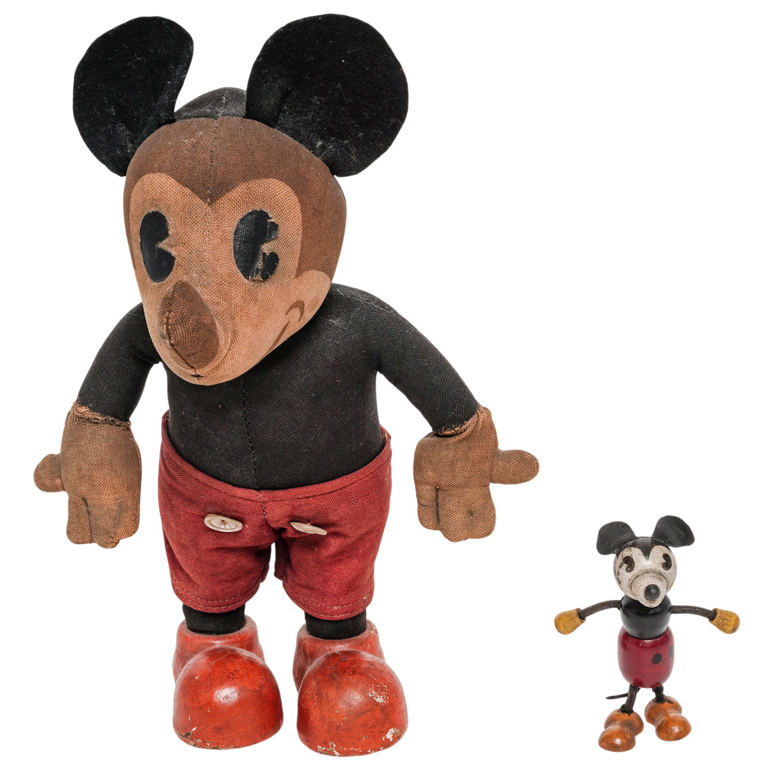 (2pc) Antique Mickey Mouse Dolls Group (1 of 10)