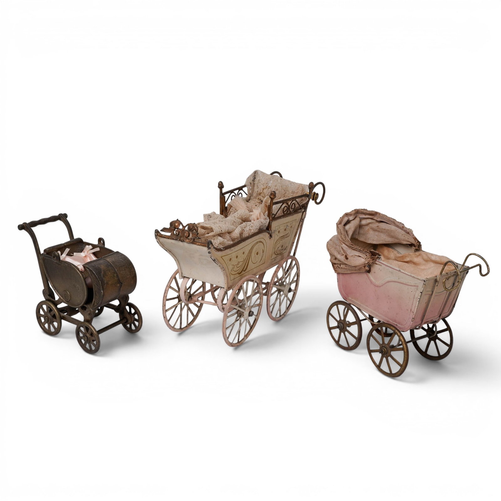 (3pc) Antique Toy Doll Strollers (1 of 7)