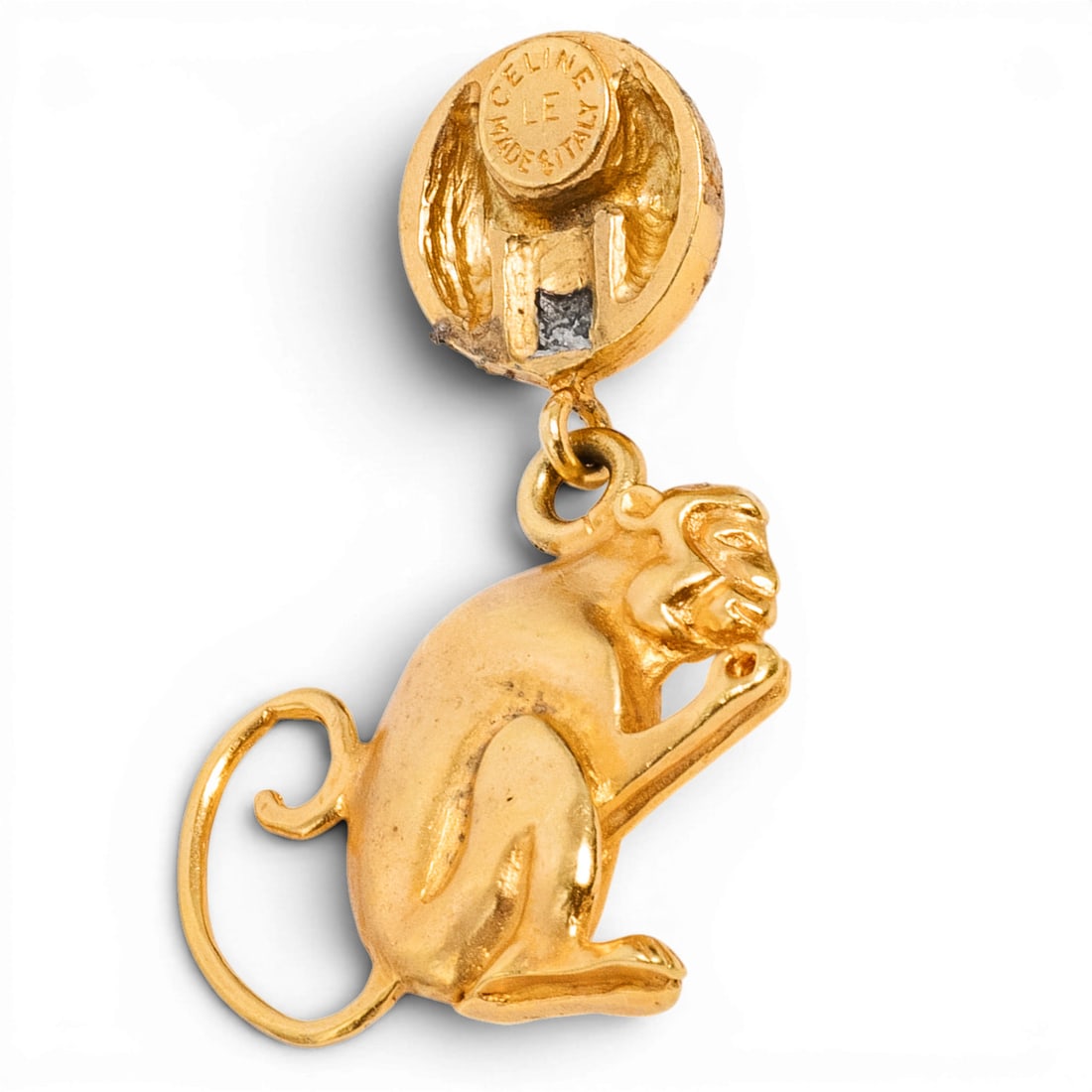 Celine Gold-Tone Monkey Earring - 3