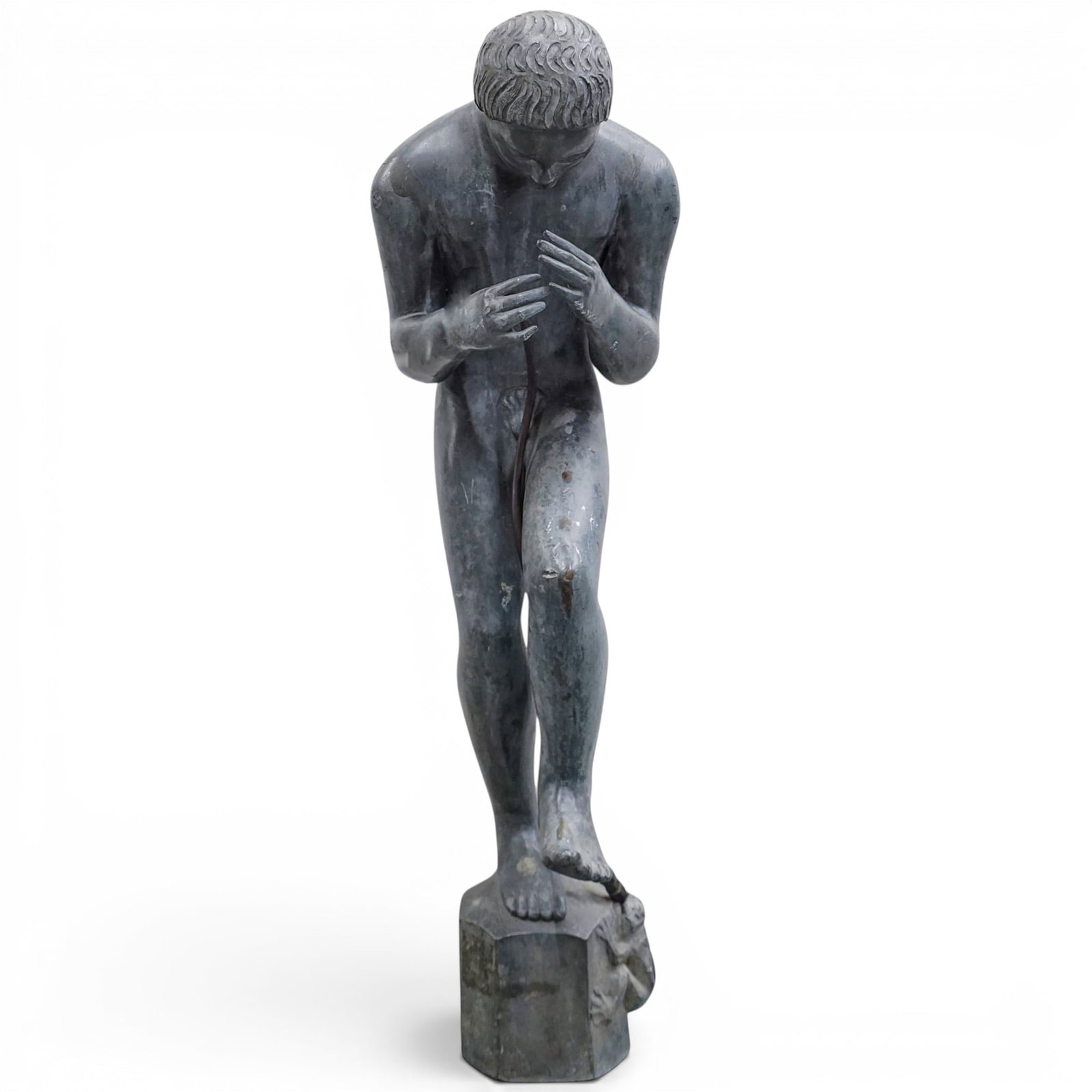 Signed "SEB" Pewter Fountain Sculpture (1 of 6)