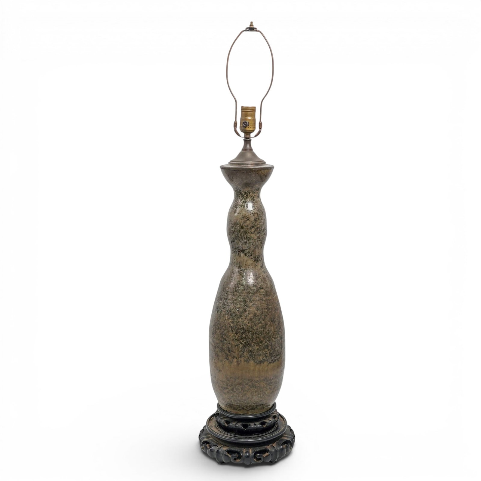 Antique Bronzed Ceramic Table Lamp - 2