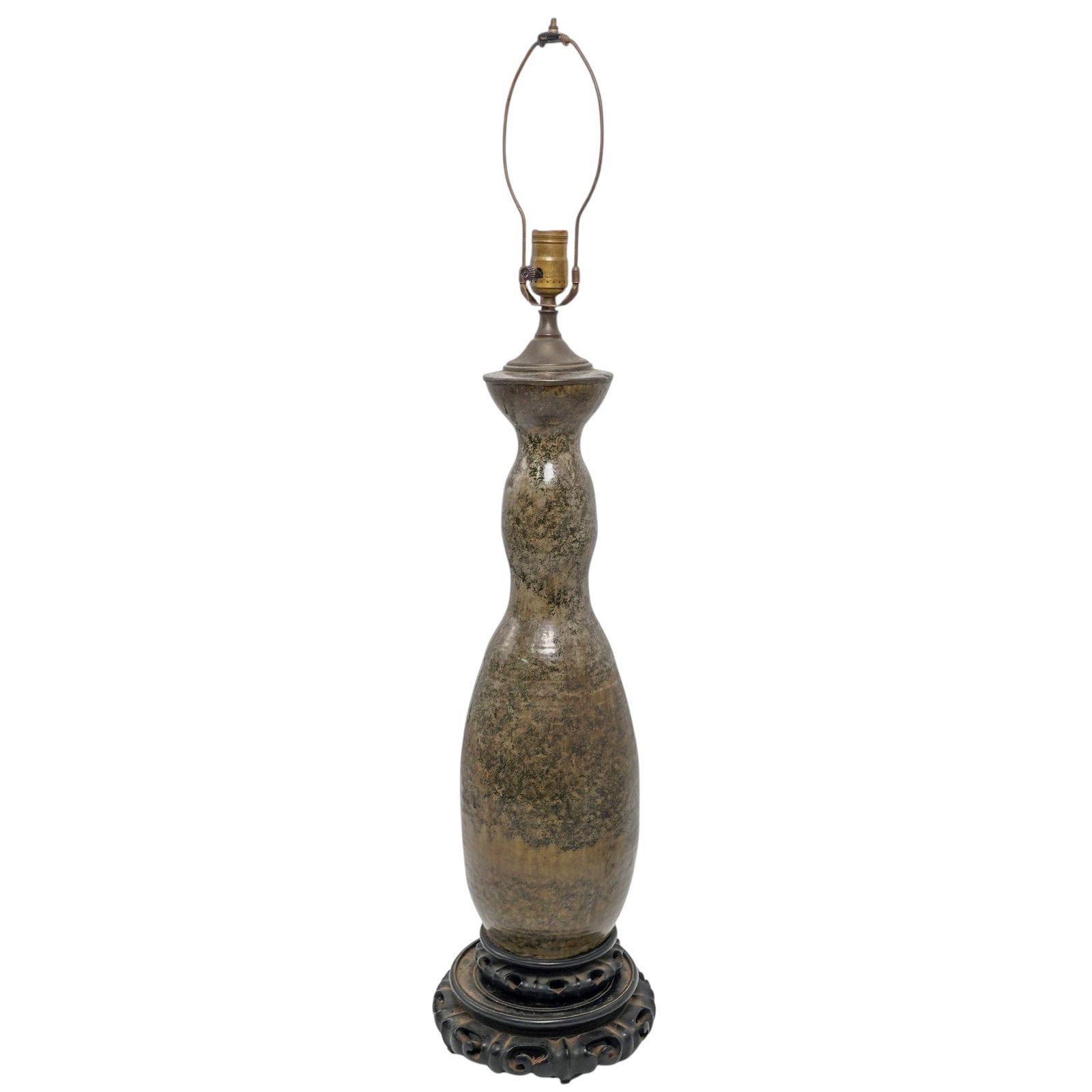 Antique Bronzed Ceramic Table Lamp - 3