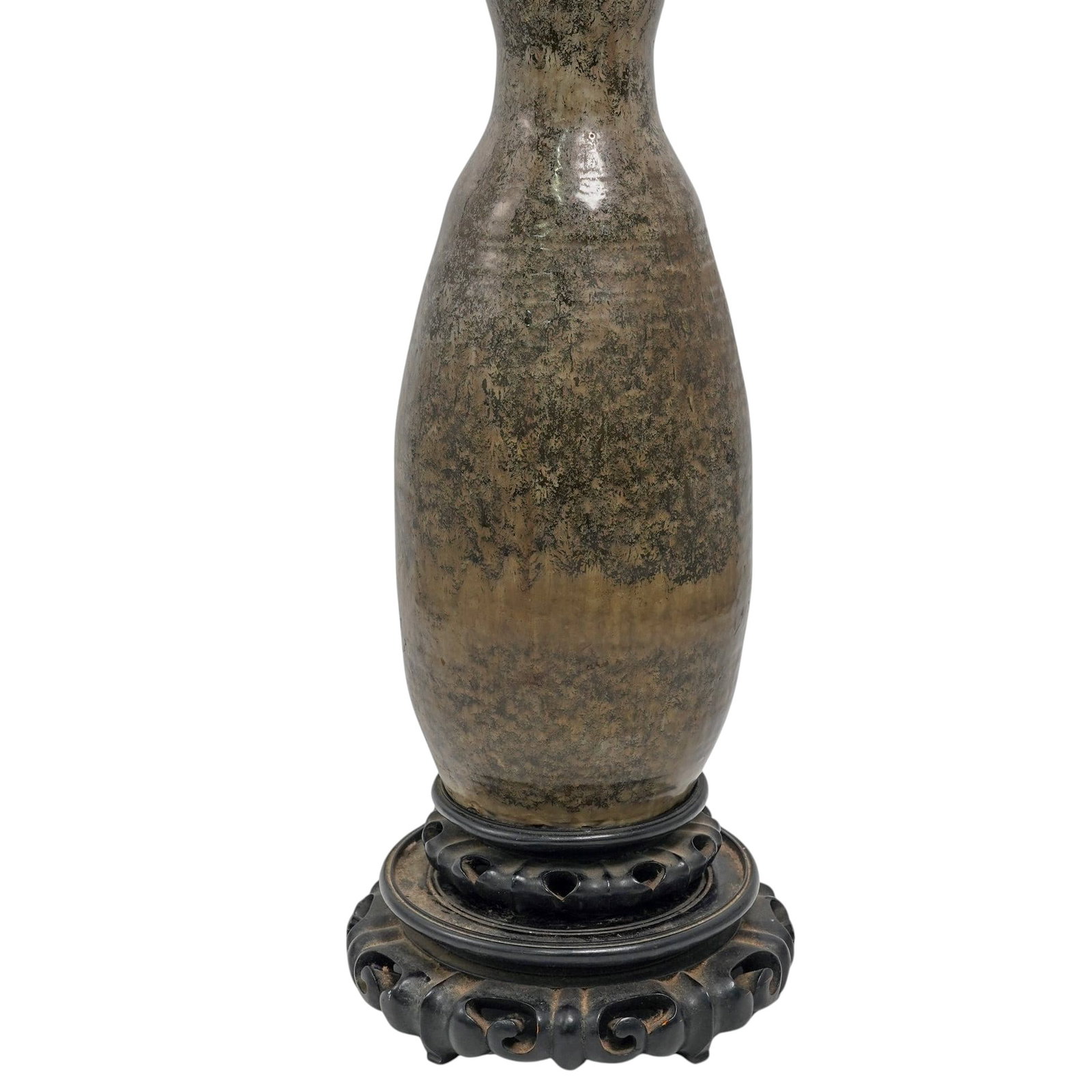 Antique Bronzed Ceramic Table Lamp - 5