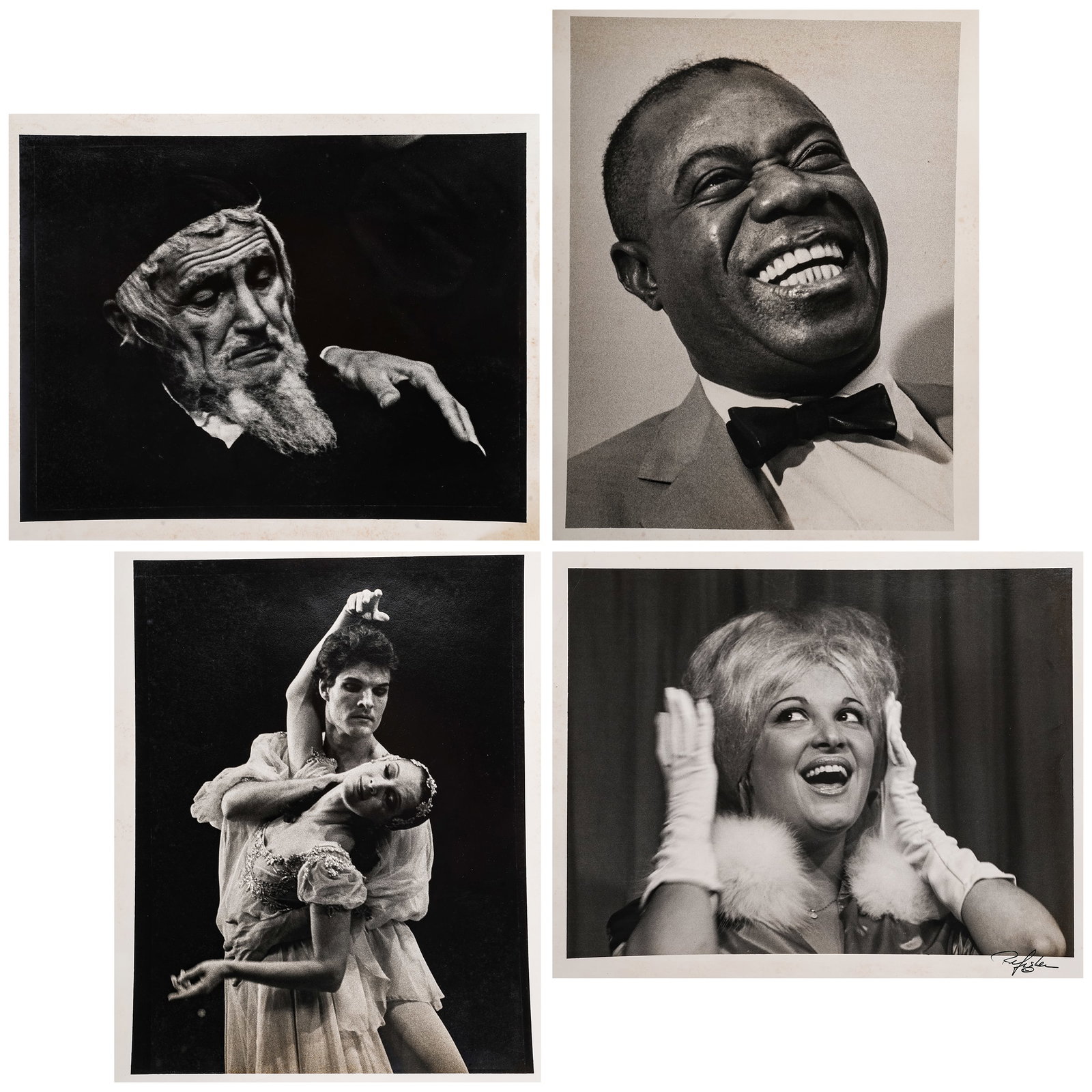 (4 pcs) Ray Fisher (American. 1924-2020) Theater Portraits (1 of 17)