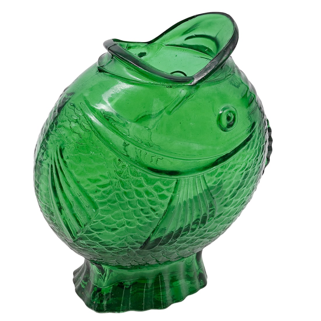 Vintage Green Fish Pressed Glass Vase (1 of 10)