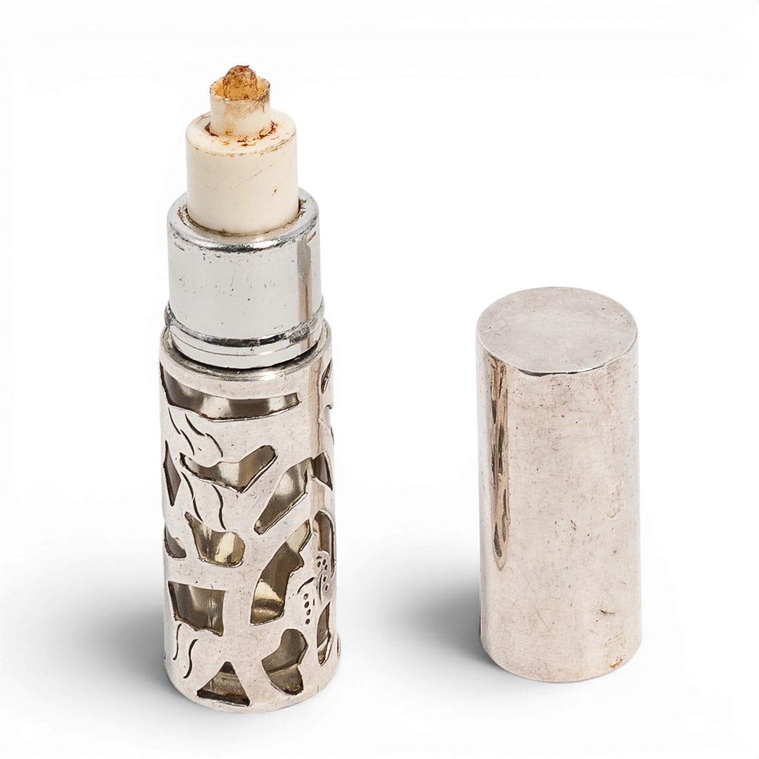 Vintage Sterling Silver Overlay Perfume Bottle (1 of 4)