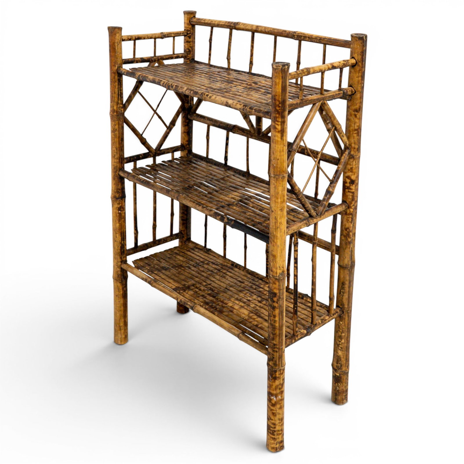 Chinese Export Bamboo Etagere (1 of 6)