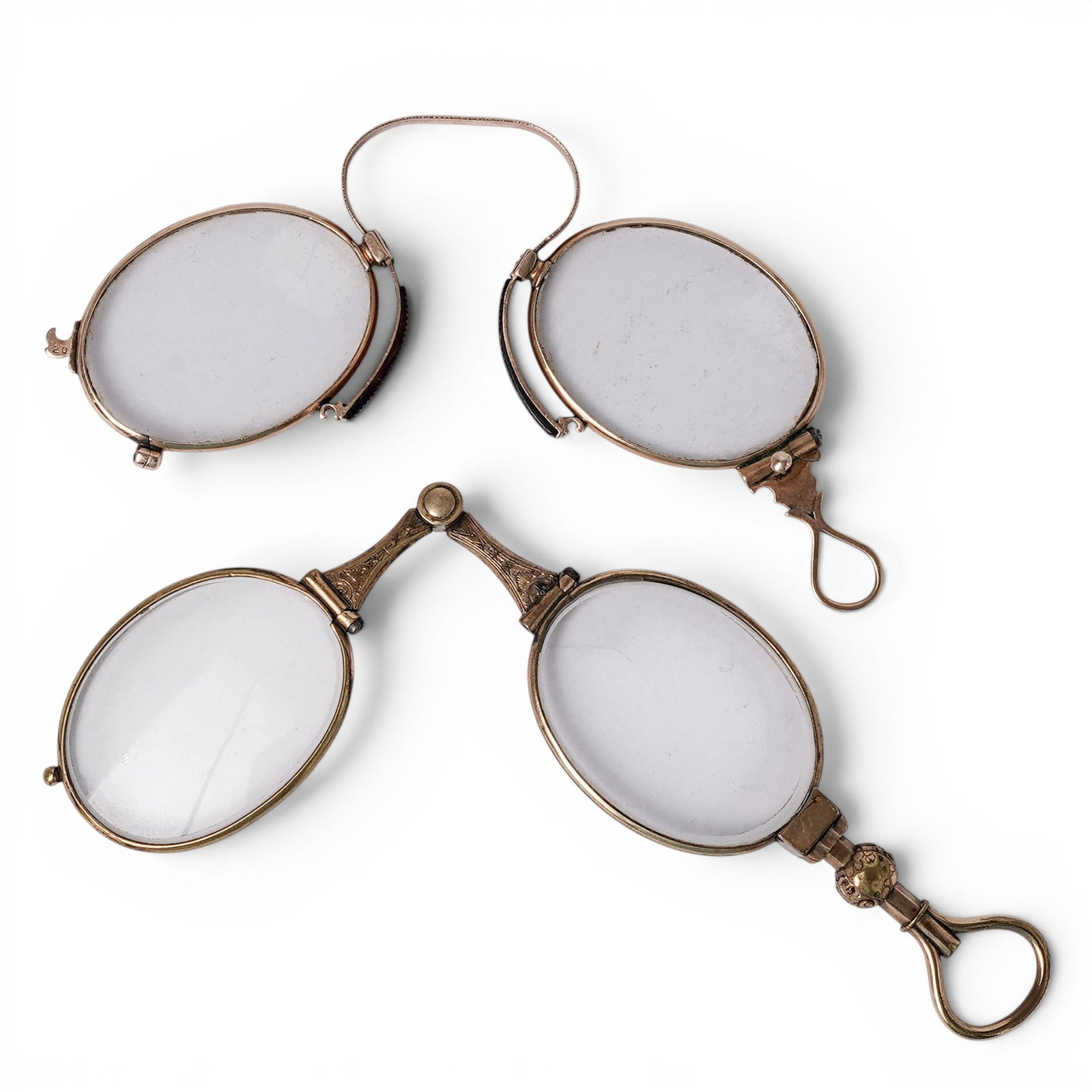 (2pc) Art Deco Gold-Filled Lorgnette Opera Glasses (1 of 3)