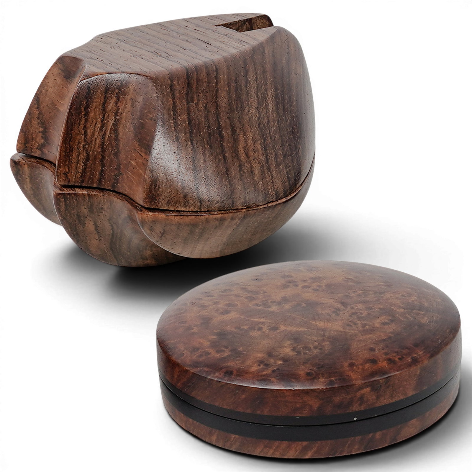 (2pc) Morocco Thuya & Oak Wood Boxes Group (1 of 7)