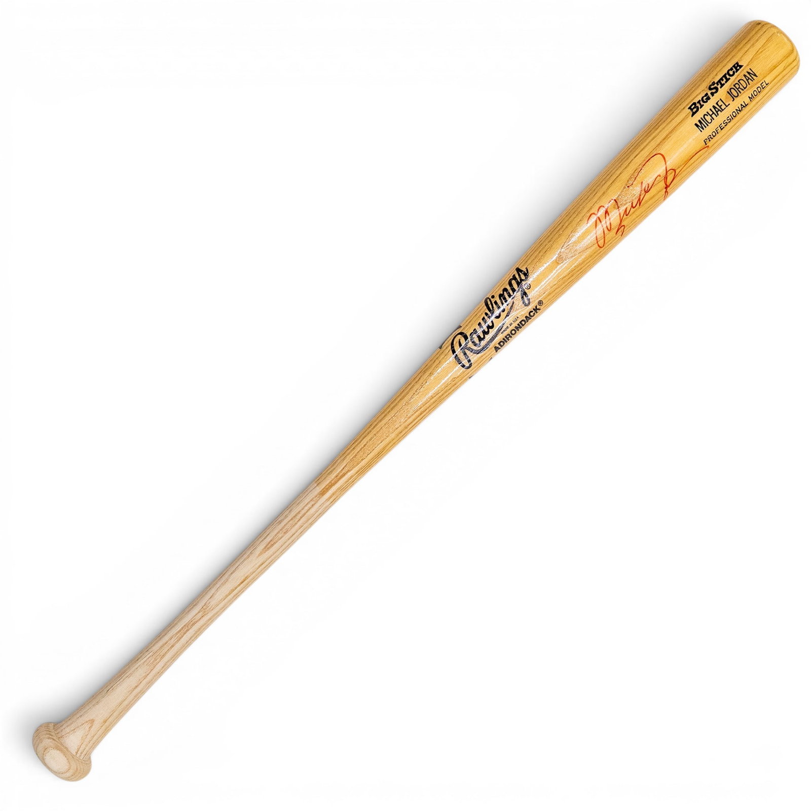 Michael Jordan Signed "Big Stick" Baseball Bat, Red Marker (1 of 8)