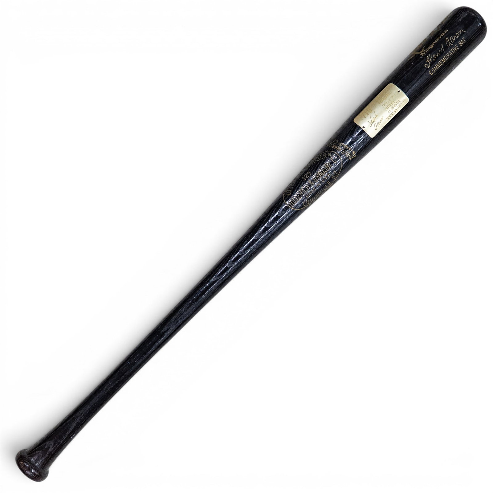 Hank Aaron Signed Commemorative Baseball Bat (1 of 5)
