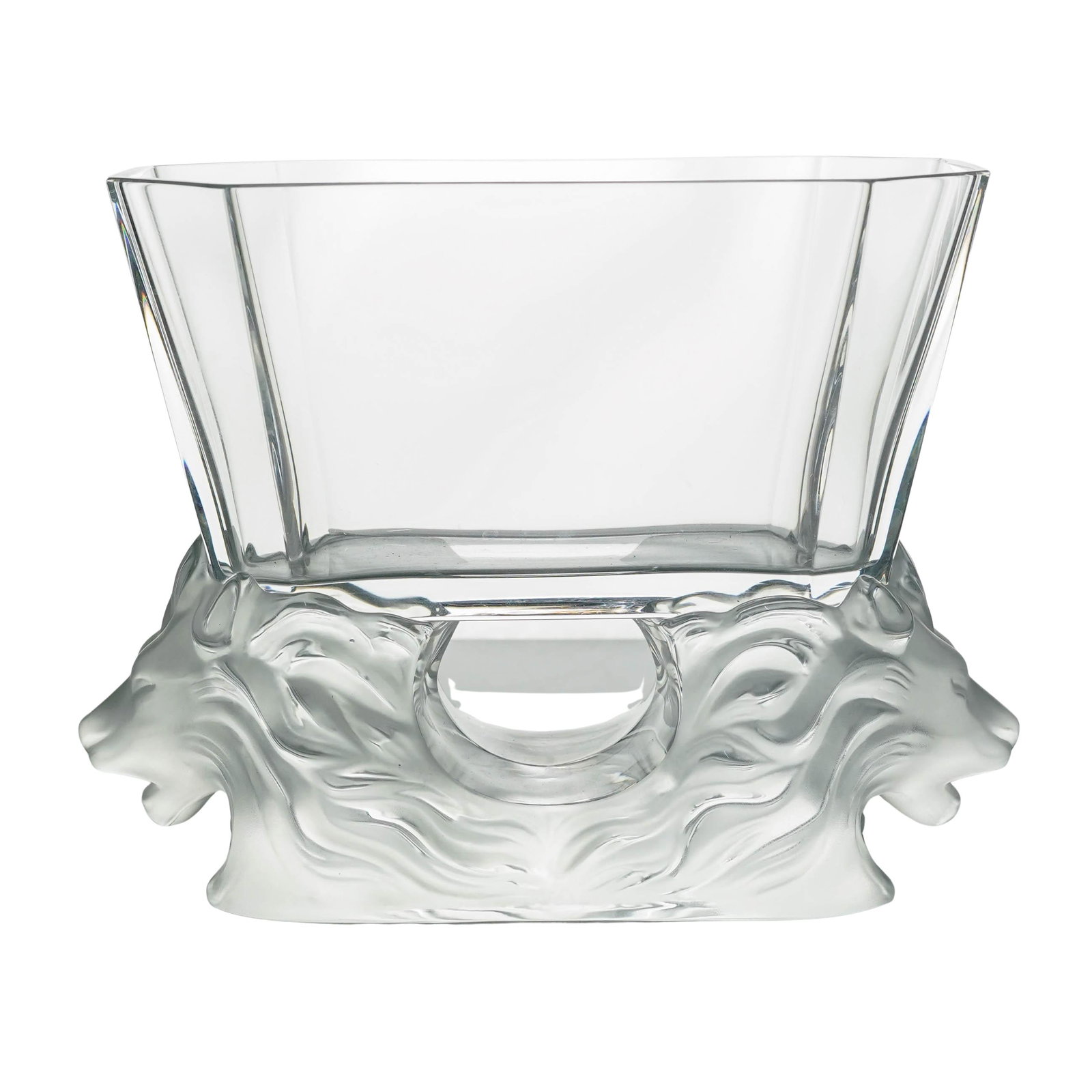 Lalique "Venise" Crystal Vase w/ Lion Heads (1 of 6)