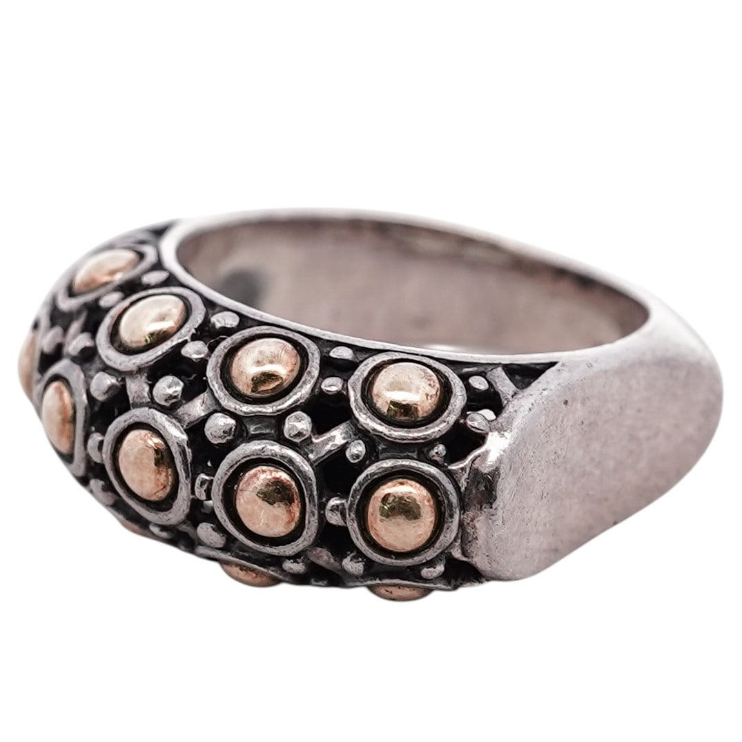 John Hardy Sterling Silver & 18k Gold Dot Ring (1 of 5)