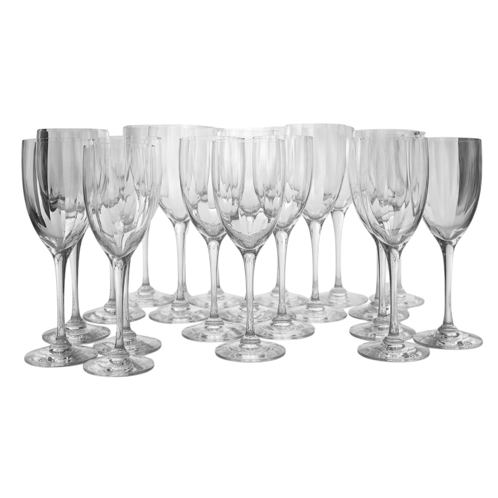 (20pc) Gunnar Cyrén x Orrefors "Optica Symphony" Crystal Wine Glasses (1 of 5)