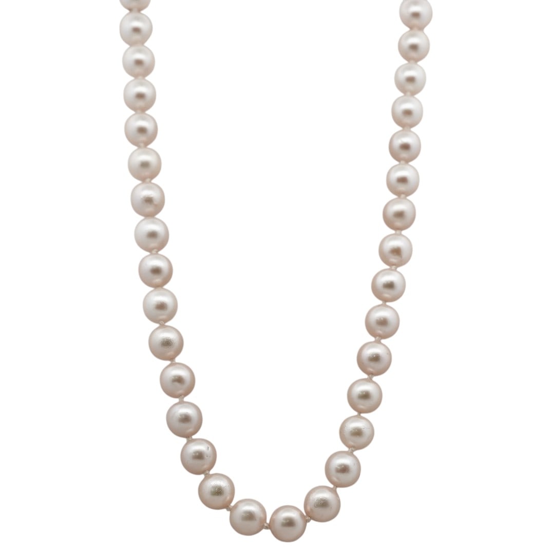 Vintage Cultured Pearl Necklace with 14k Gold Clasp (1 of 6)