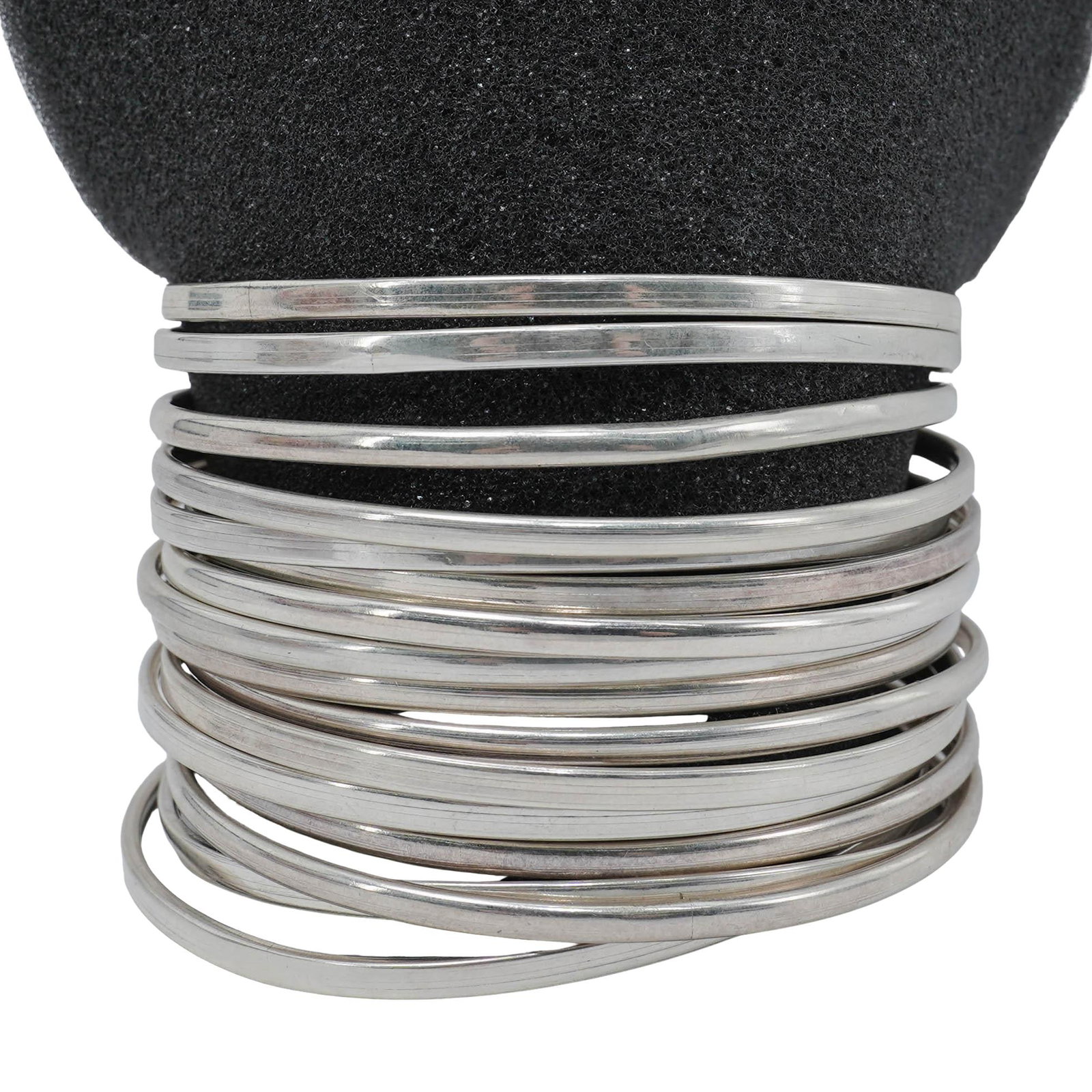 (16 pcs) Mexican Sterling Silver Bangles - 2