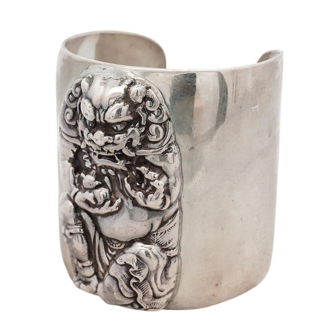 Sebini Sterling Silver Foo Dog Cuff Bracelet (1 of 5)