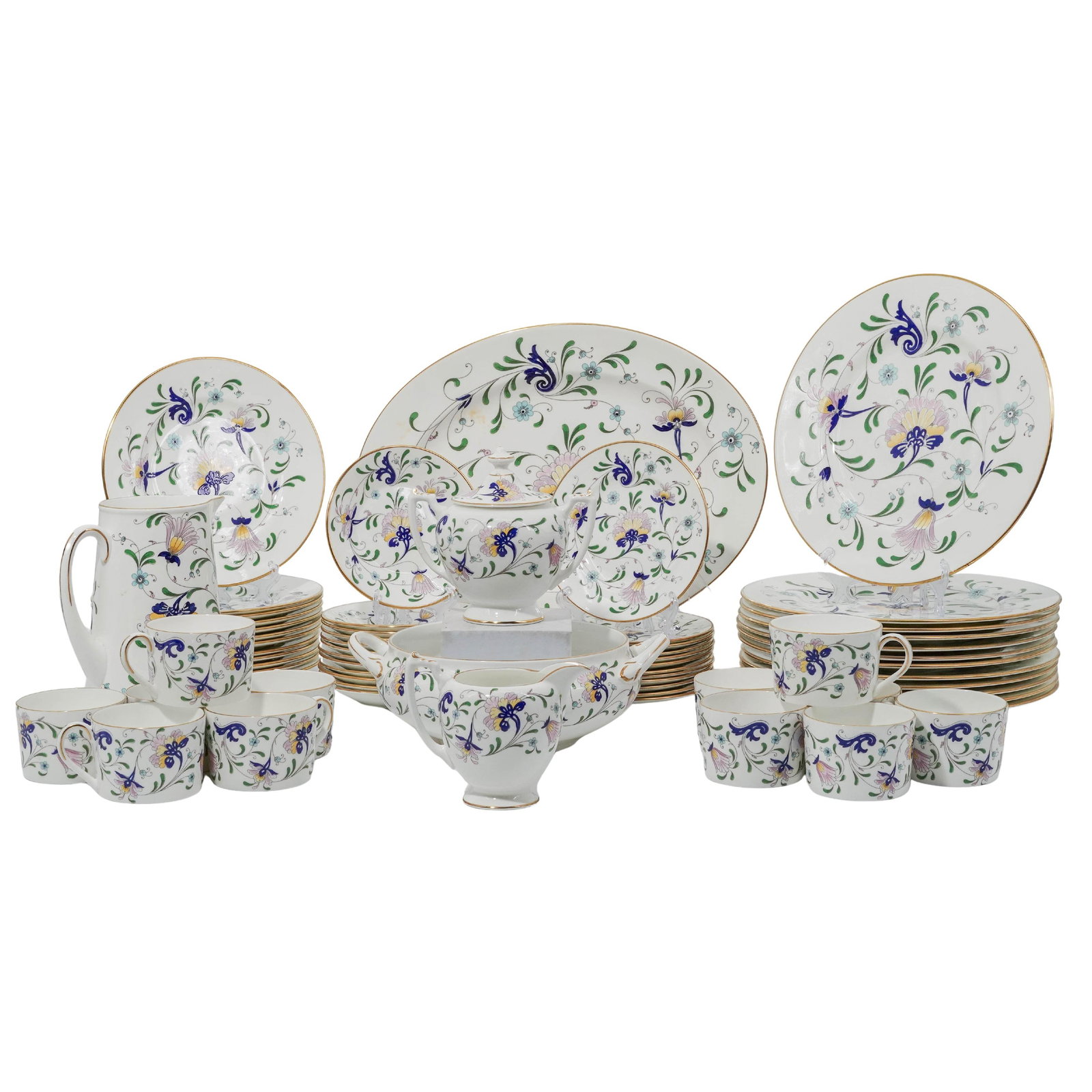 (65 pcs) English Coalport "Pageant" Porcelain Dinner Service (1 of 20)