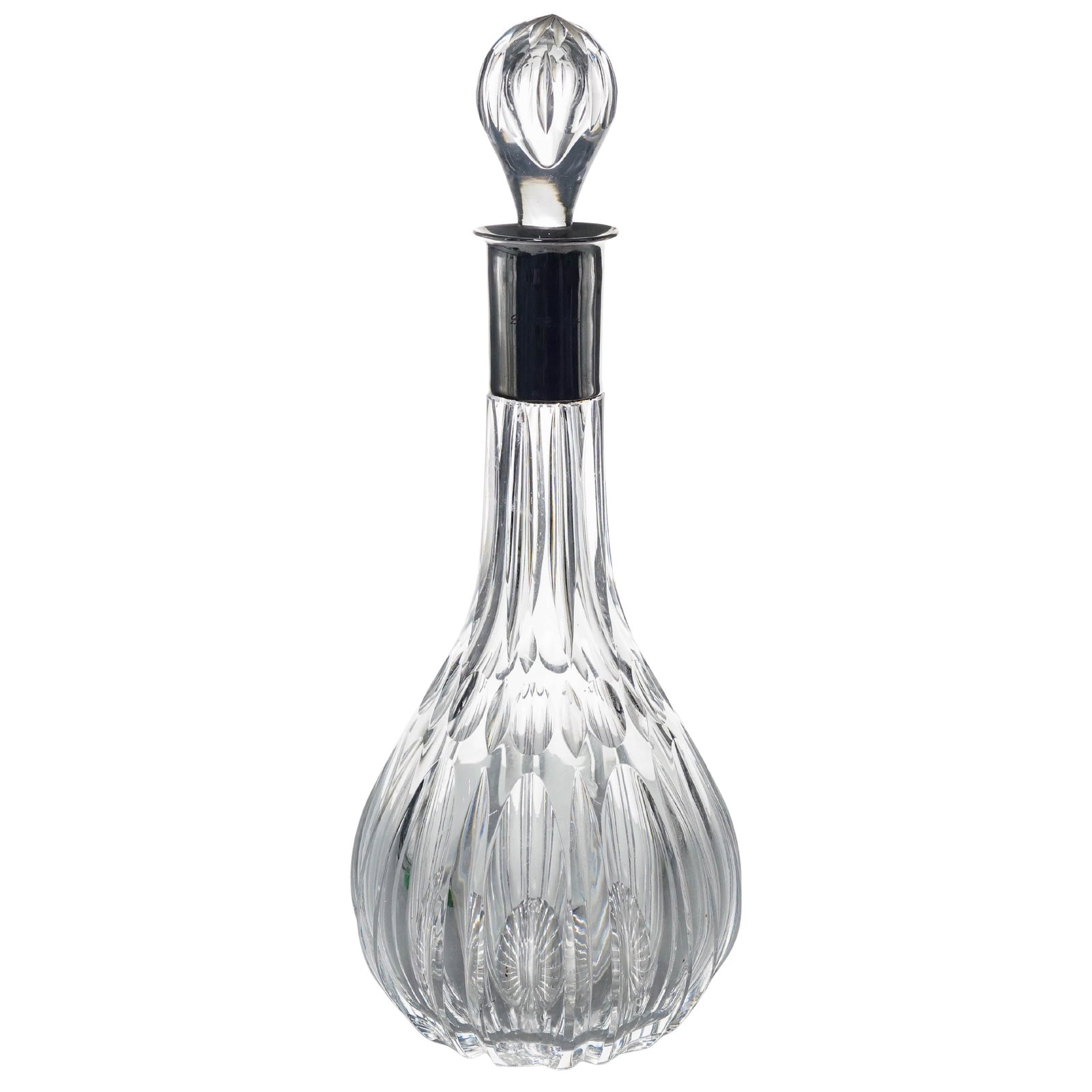 Antique German Cut Crystal & 800 Silver Mounted Decanter (1 of 6)