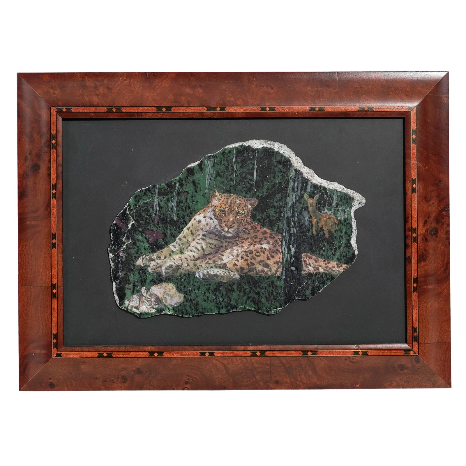 Painted Stone Wildlife Scene Painting (1 of 4)