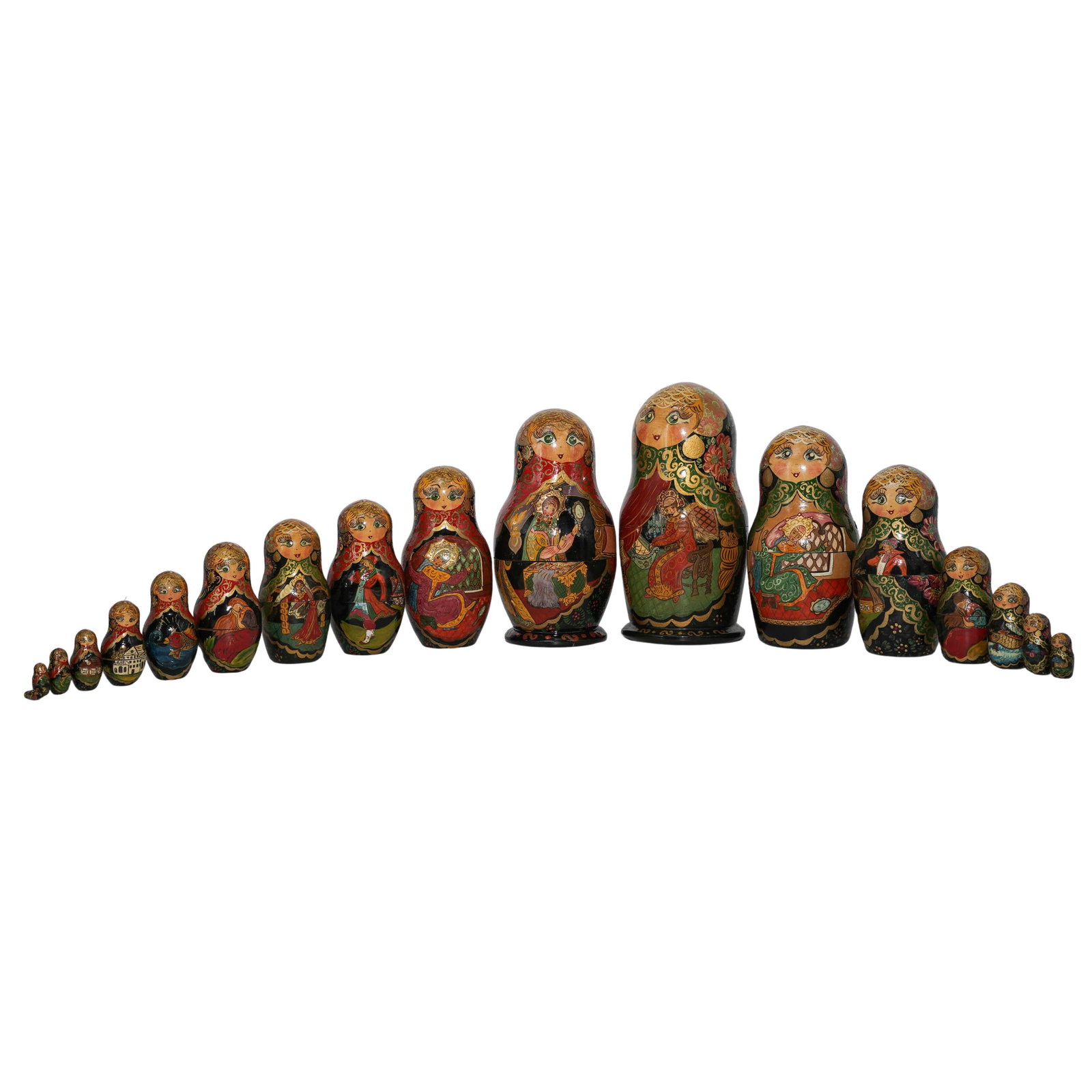 (2 pcs) Artisanal Russian Matryoshka Nesting Dolls (1 of 8)