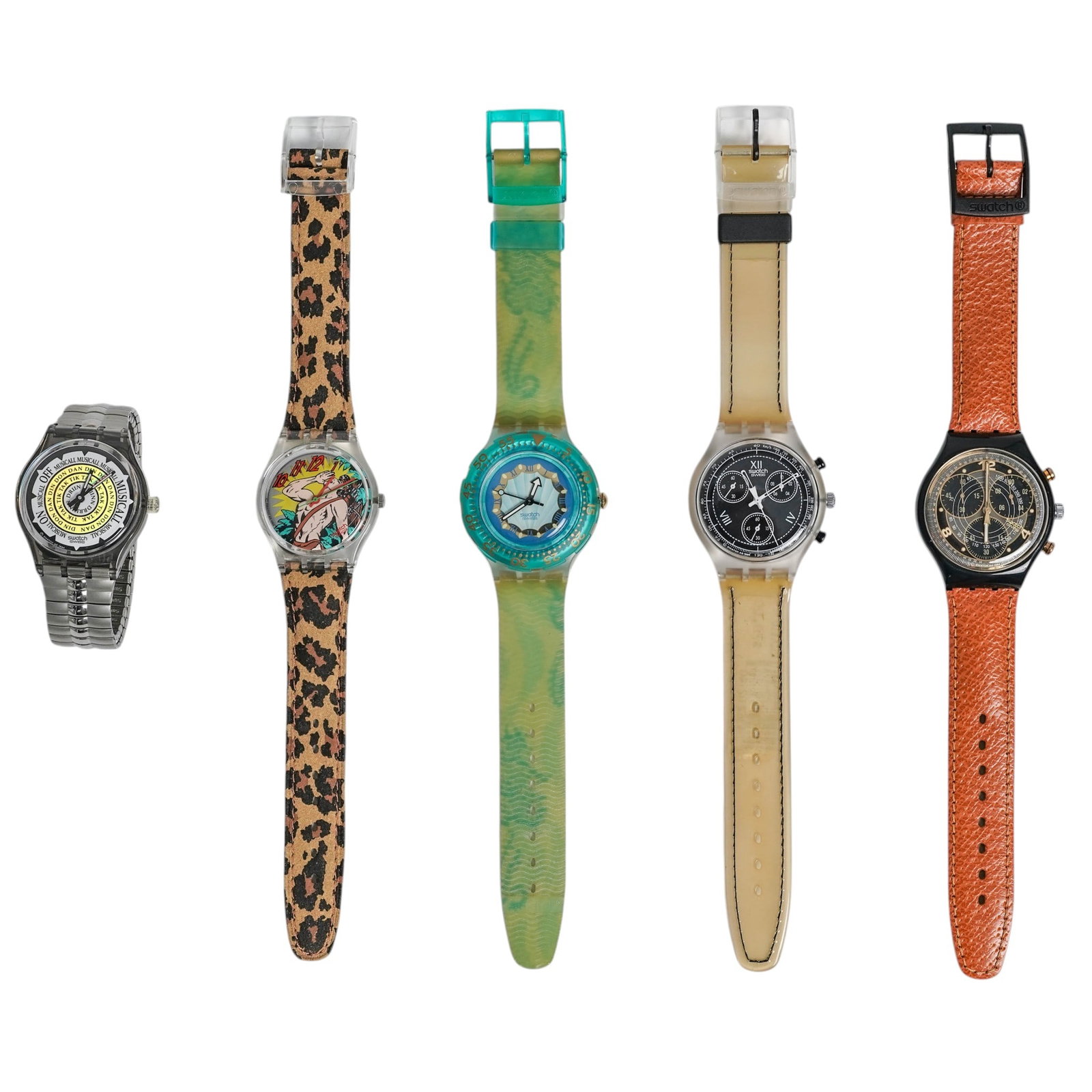 (5 Pc) Vintage Swatch Watches (1 of 13)