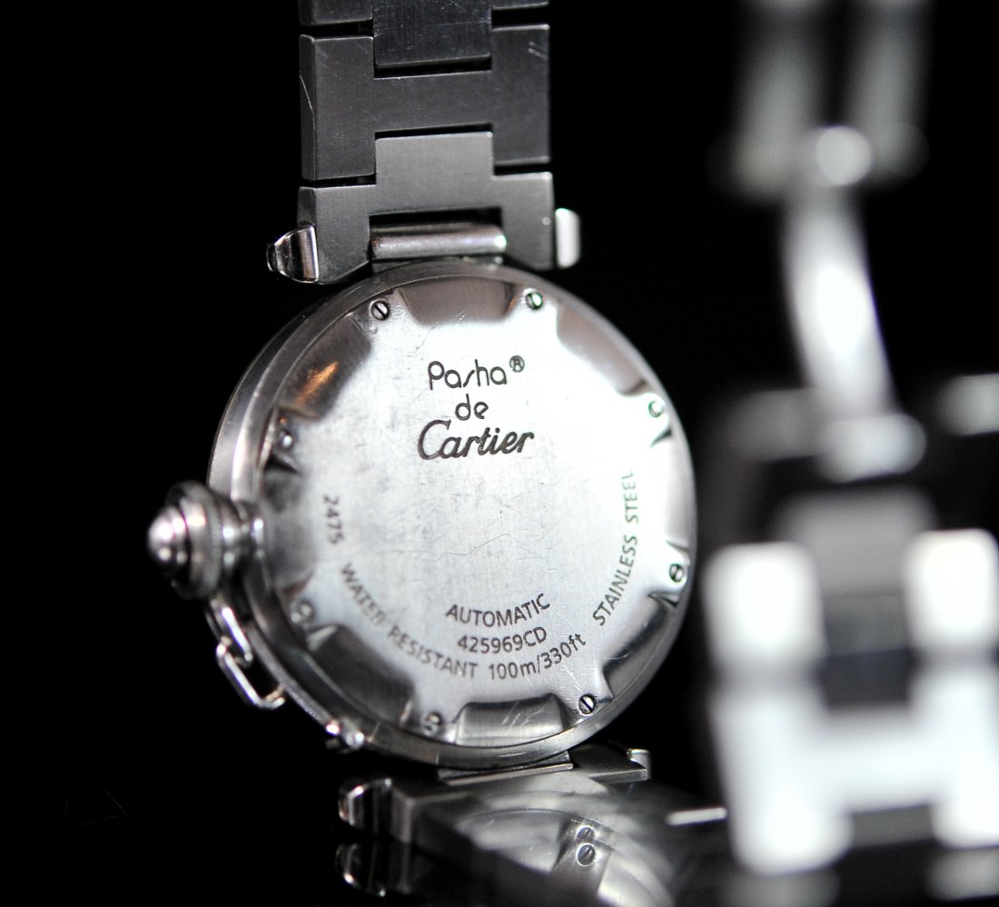 Ladies stainless Cartier Pasha with diamond bezel - 8
