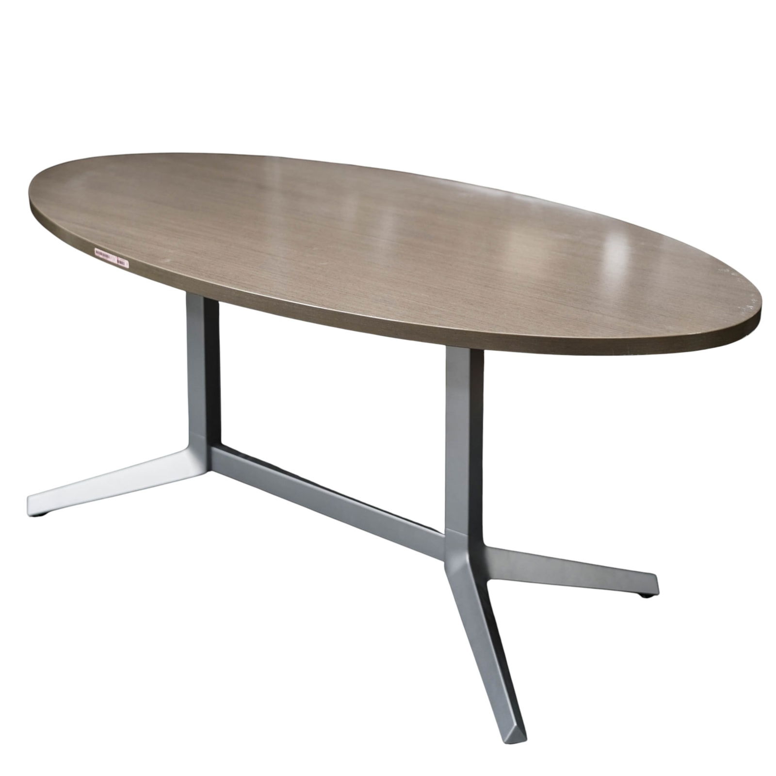 Knoll Office Table: Knoll Office Table2024, CanadianA home office table in the style of designs by Knoll. Marked underneath on table top with two labels reading "Fab date 10/07/24 TSCA Title VI Compliant" with "functiona
