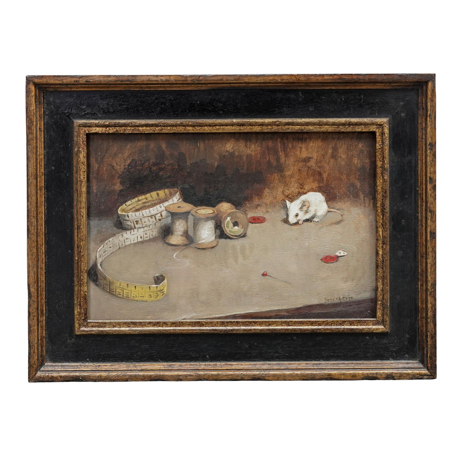 Daniela Astone (Italian, b.1980) Oil on Board Painting: Daniela Astone (Italian, b.1980) Oil on Board Painting20th century, ItalianDaniela Astone a contemporary Italian realist painter who trained at and currently teaches at the Florence Academy of Art. Sh