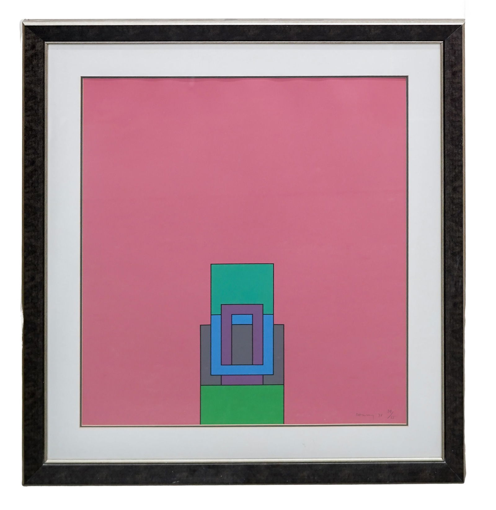 Robyn Denny (English, 1930–2014) "The Heavenly Suite" Screenprint: Robyn Denny (English, 1930–2014) "The Heavenly Suite" Screenprint1971, EnglishRobyn Denny was a prominent figure in the British abstract art scene of the 1960s and 70s. His work, like this piece, of