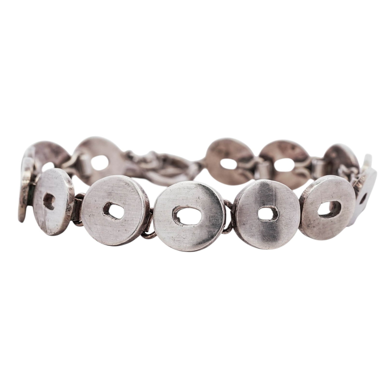 Mexican Sterling Silver Toggle Bracelet - 2