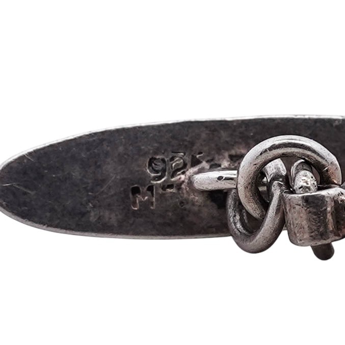 Mexican Sterling Silver Toggle Bracelet - 4