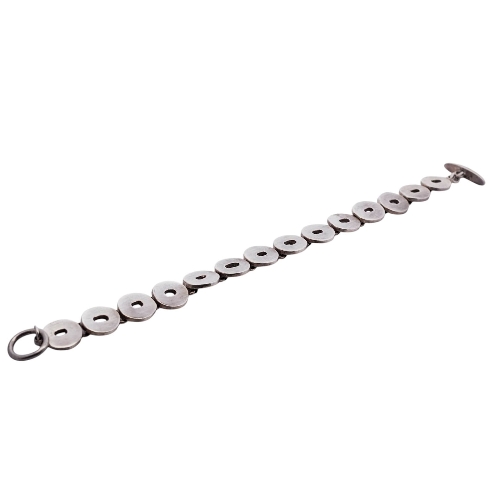 Mexican Sterling Silver Toggle Bracelet - 5