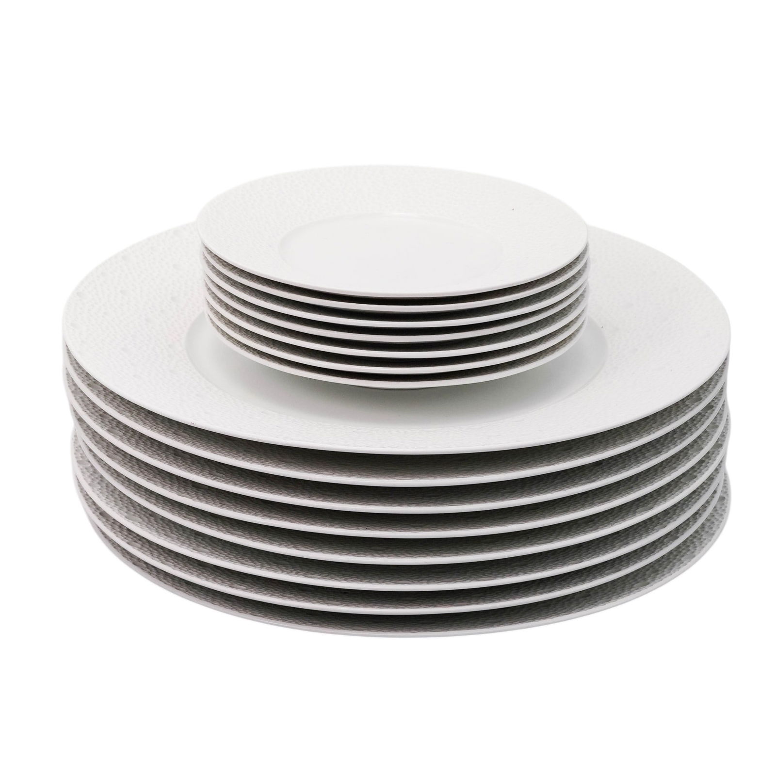 (15 Pc) Bernardaud 'Ecume' Porcelain Plates - 8