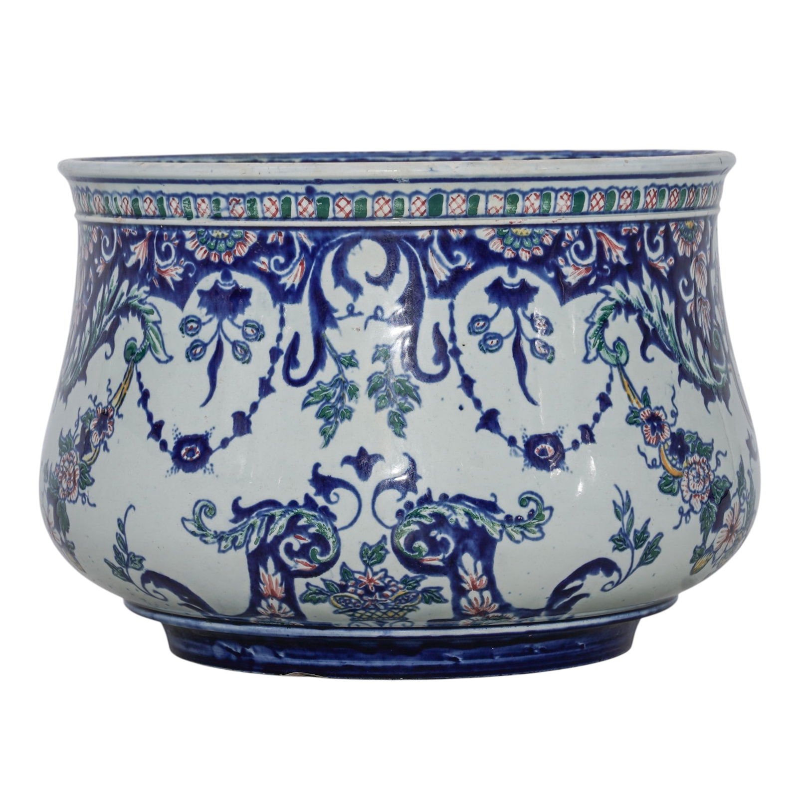 19th Cent. French Faience Cache Pot - 2