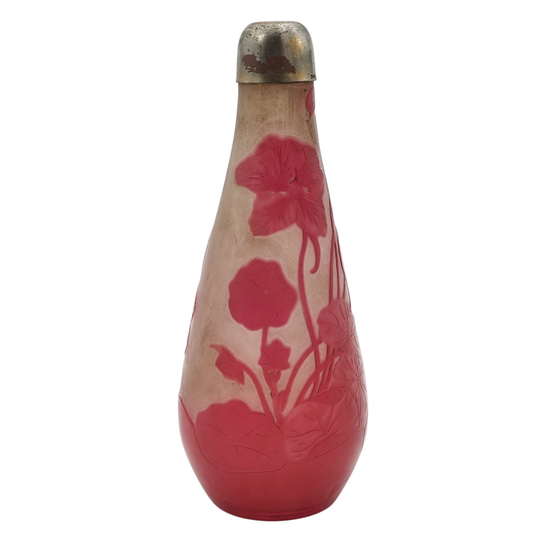 Antique Galle Cameo Glass Perfume Atomizer: Antique Galle Cameo Glass Perfume Atomizer20th century, FrenchGalle Acid-Etched cameo Glass Perfume Atomizer , signed "Galle" with the cameo decoration, also stamped "France" on the metal cap. The ite