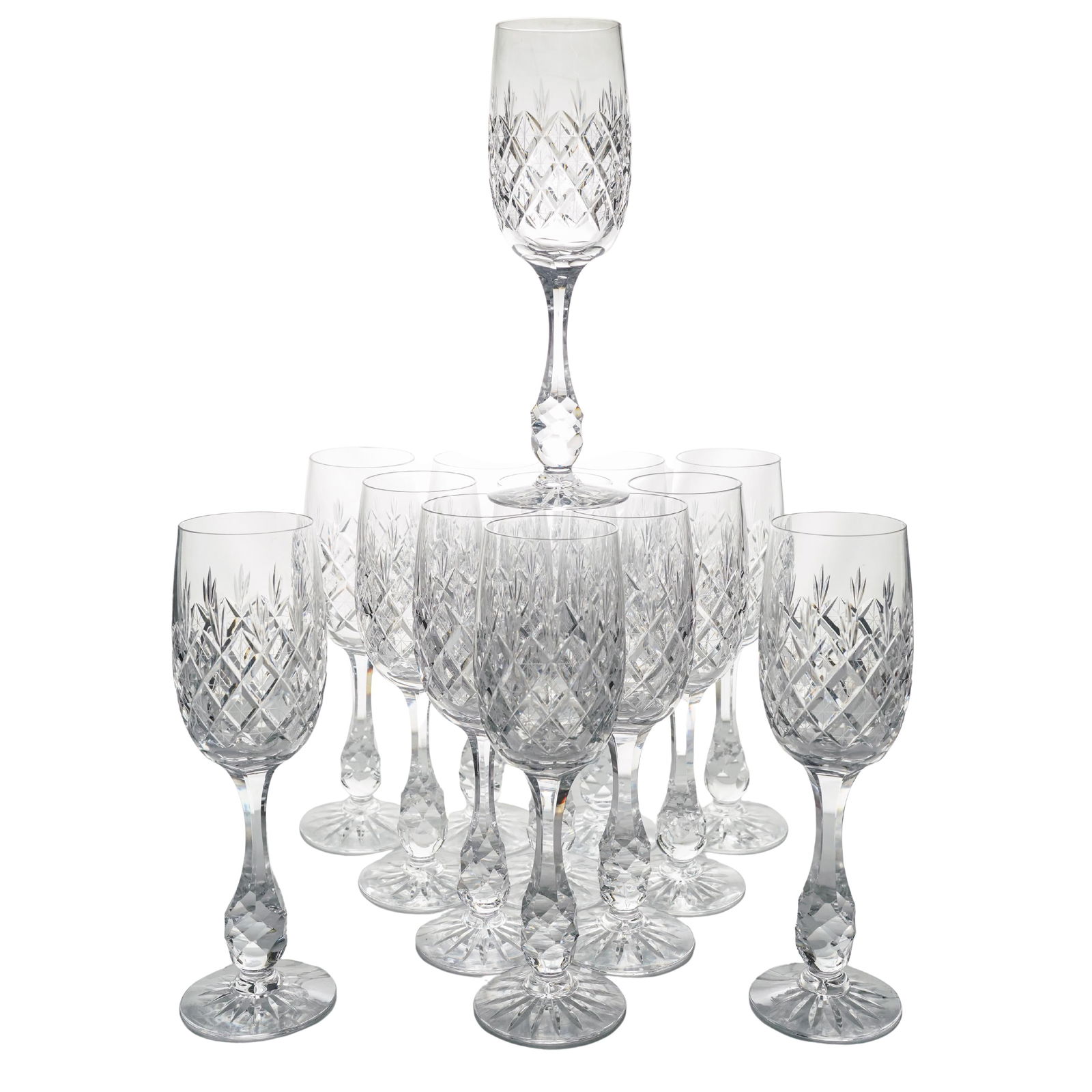 (13 pcs) Signed Crystal Wine Glasses (1 of 6)