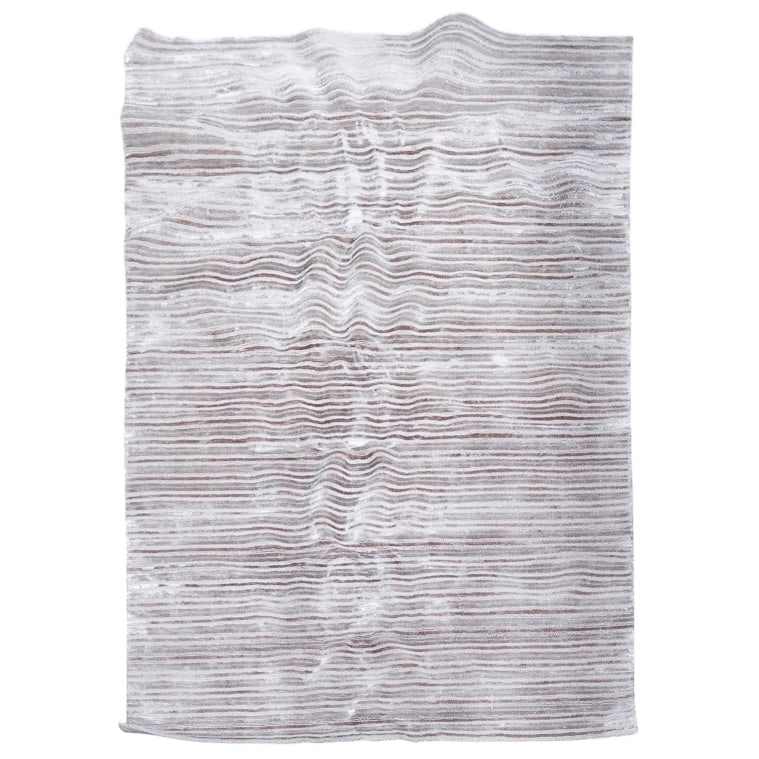 Linear Texture Area Rug: Linear Texture Area RugLate 20th-early 21st centuryArtisan-crafted area rug features a sophisticated "pattern-without-pattern" design, defined by a tonal beige palette and an elegant high-low texture.