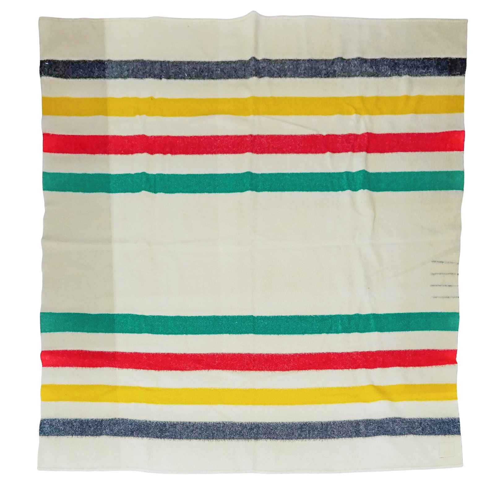 Eaton's of Canada "Trapper Point" All Wool Blanket: Eaton's of Canada "Trapper Point" All Wool BlanketMid to late 20th century, CanadianAn all wool blanket featuring a striped pattern and marked on one corner "Trapper Point Eatons of Canada Made in Eng