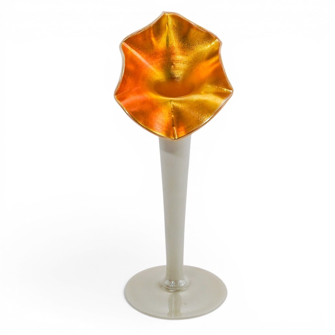 Steuben Calcite Gold Aurene Jack in the Pulpit Vase (1 of 5)