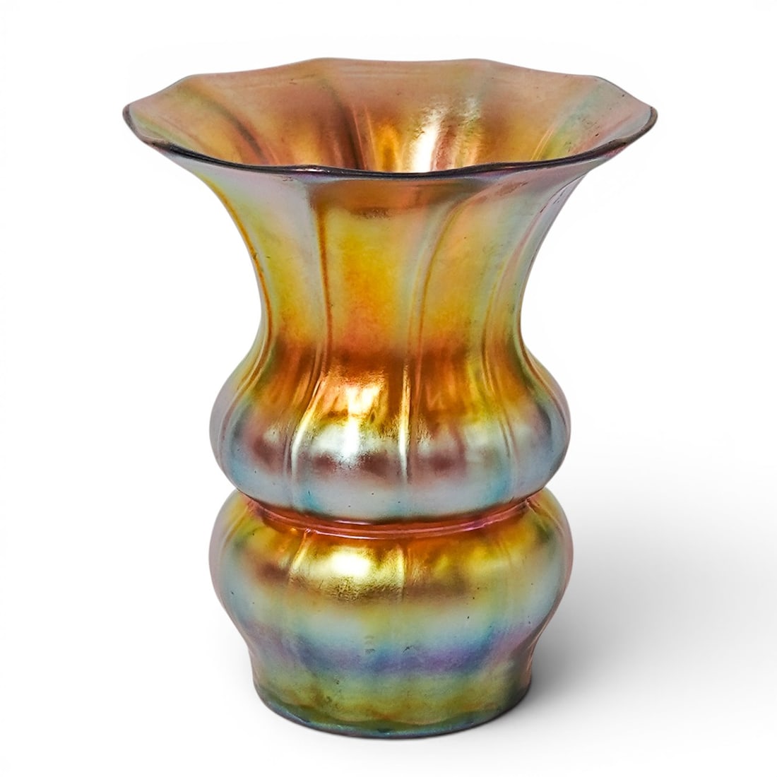 Steuben Gold Aurene Glass Vase (1 of 6)