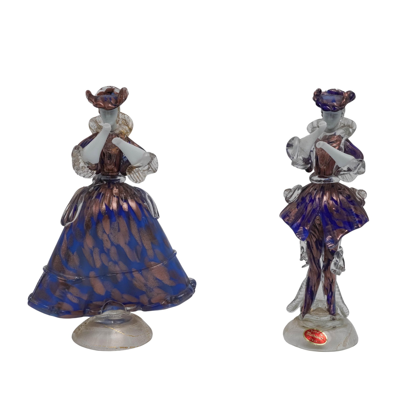 (2 pc) Murano "Goldoni" Venetian Glass Sculpture (1 of 5)