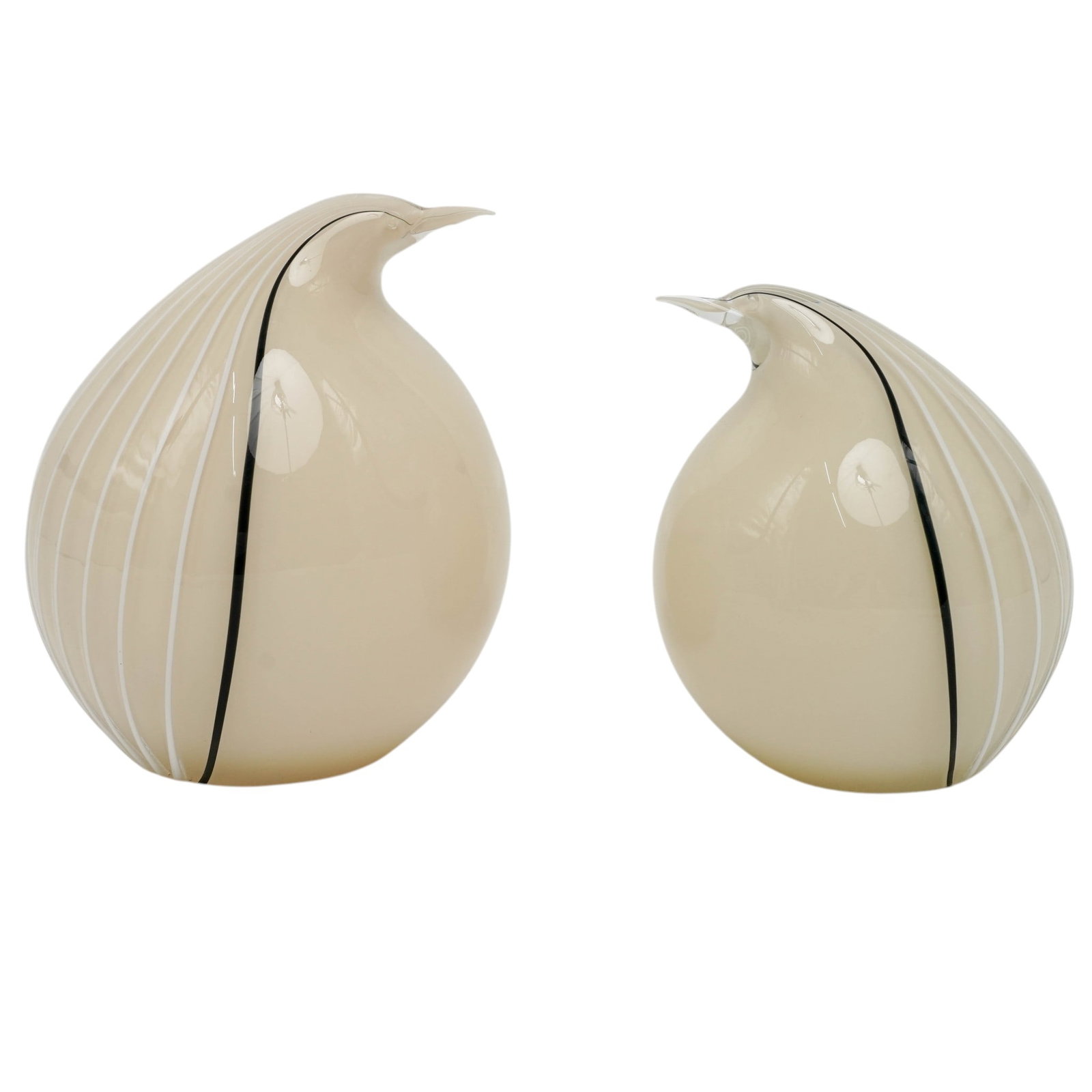 (2 Pc) Seguso AV Murano Glass Penguin Sculptures (1 of 8)