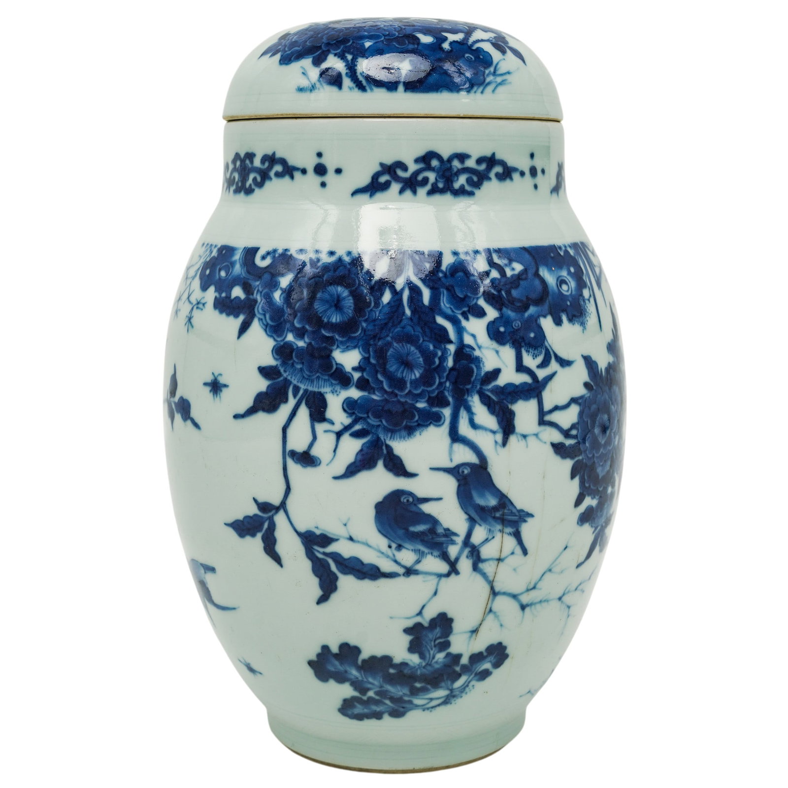 Antique Chinese Celadon Porcelain Ginger Jar (1 of 6)