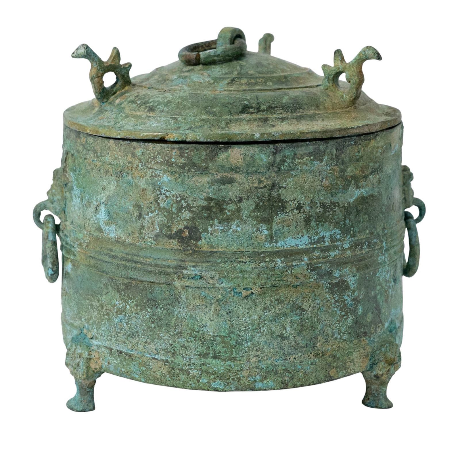 Chinese Shang Dynasty Bronze Ceremonial Zoomorphic Lidded Vessel (1 of 5)