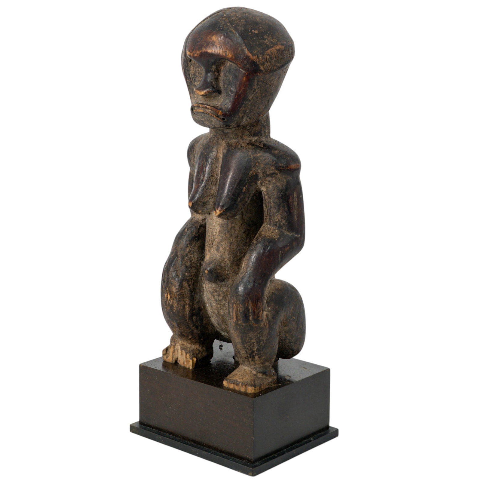 African Tribal Seated Reliquary Statue On Stand (1 of 8)