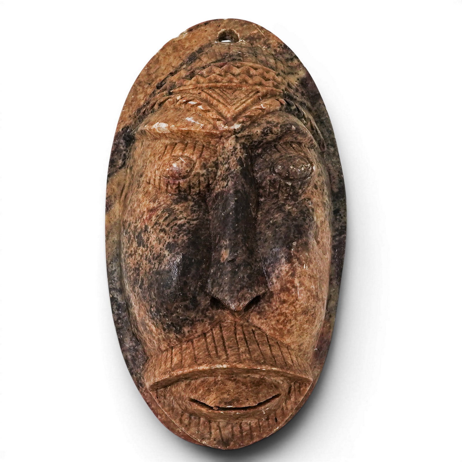 Antique African Carved Tribal Stone Face (1 of 4)