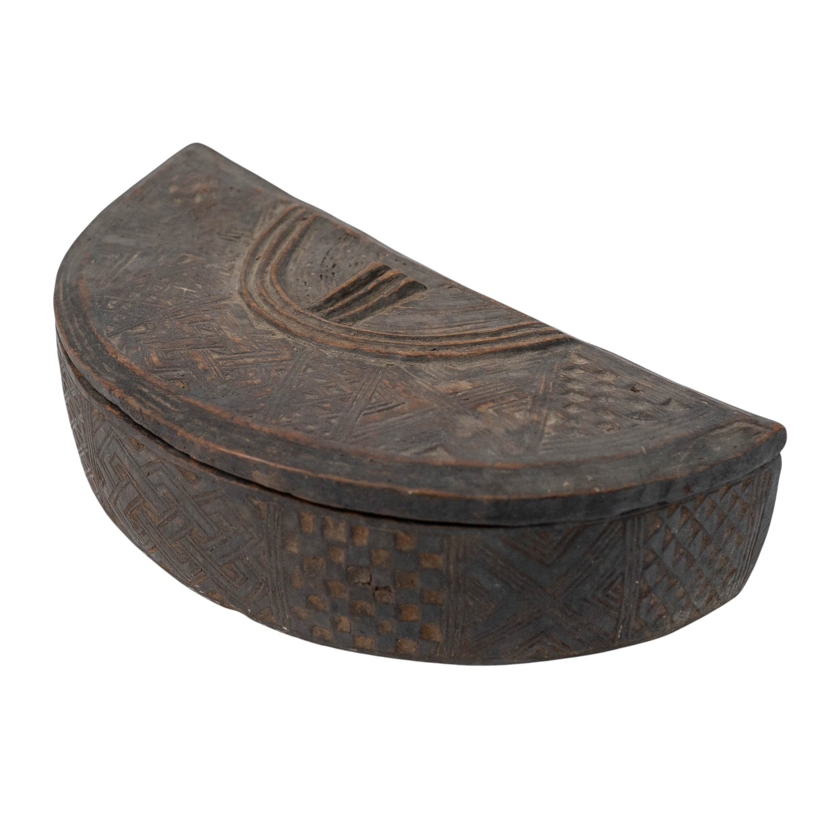 Kuba Tukula Carved Wooden Box (1 of 4)