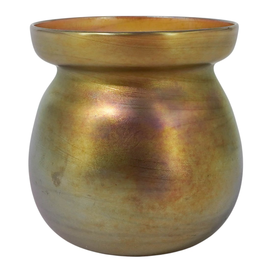 Steuben Gold Aurene Squat Urn Vase (1 of 7)